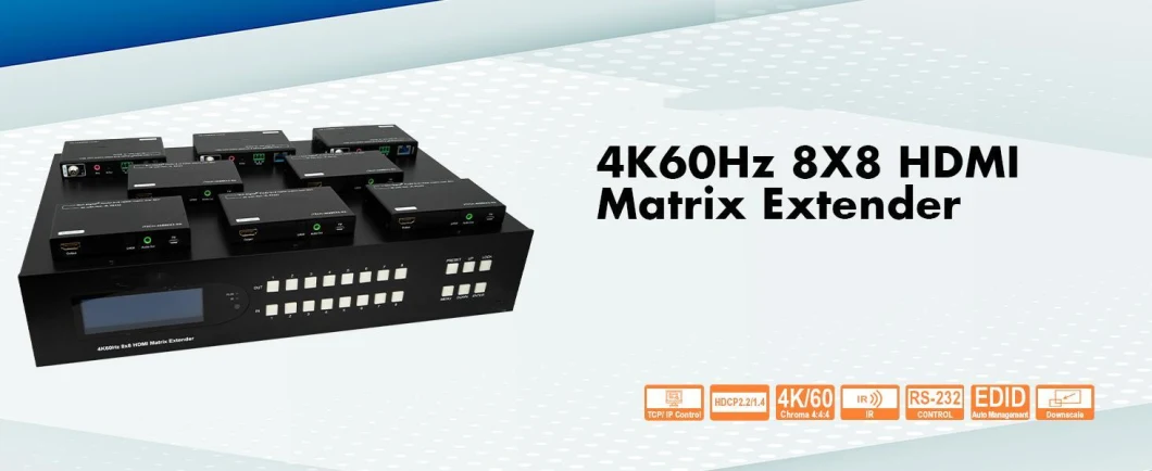 Custom 8X8 HDMI Matrix Switch Extender 4K 60Hz