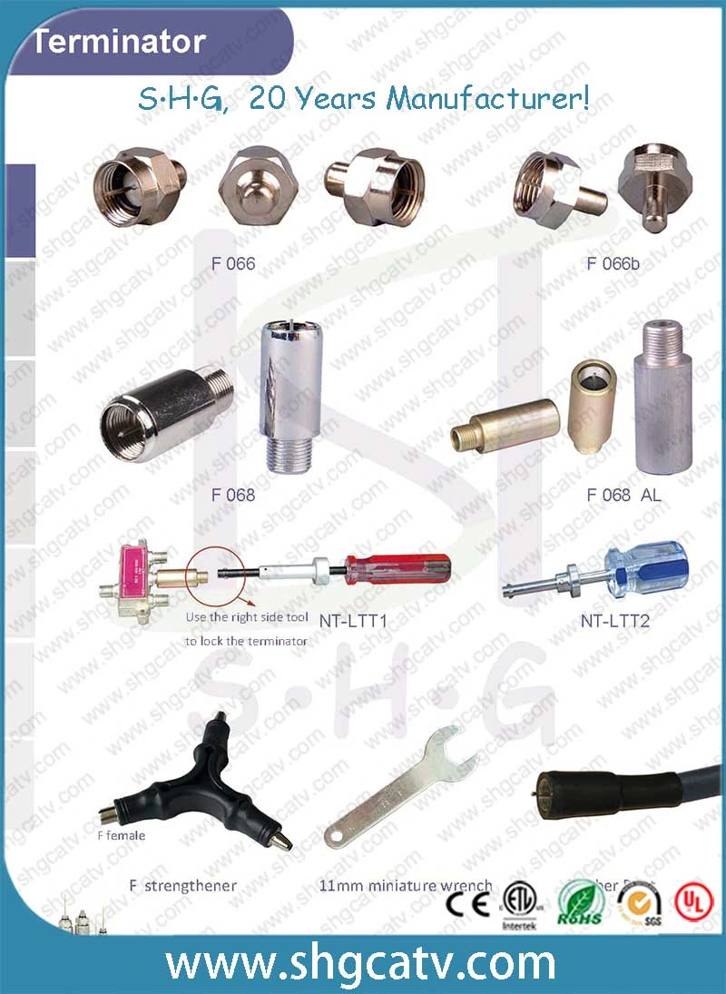 Coaxial Cable Rg59/RG6 BNC Male Connectors