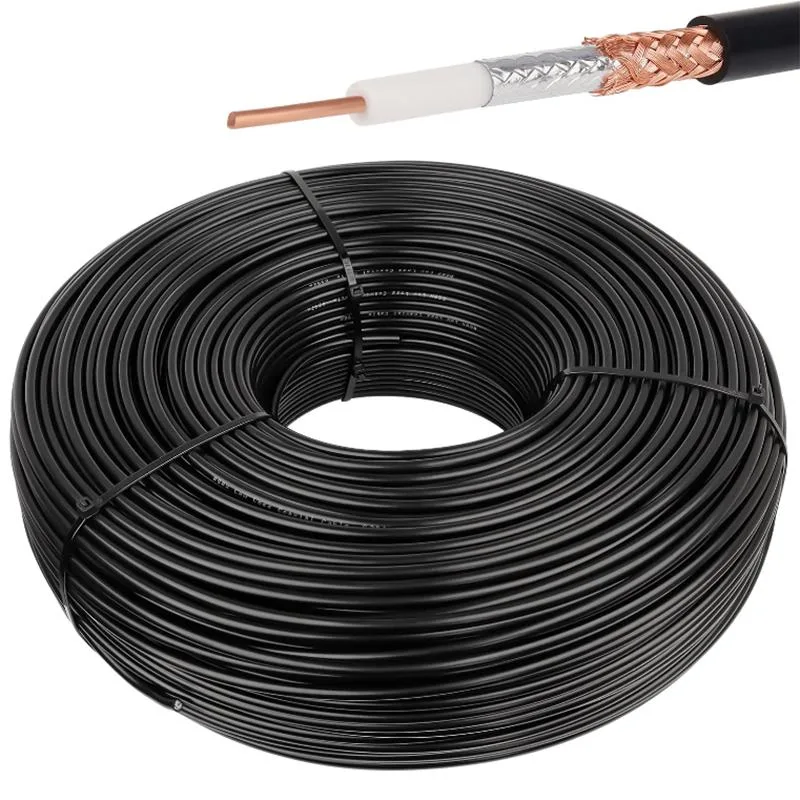 Kolorapus RG6 Coaxial Cable 50 Feet Indoor/Outdoor Direct Burial Coax Cable, Quad Shielded 3 GHz Digital Internet Satellite Cable