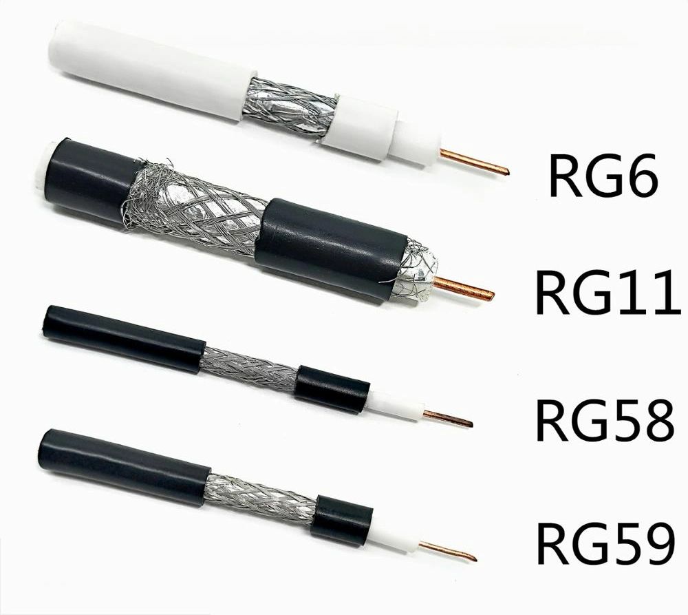 High Performance Low Loss 75 Ohm Rg Series RG6 Rg58 Rg 11 Coaxial Cable for CCTV Communication Cable