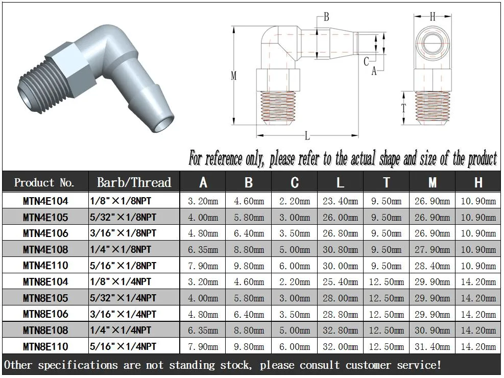 Plastic 1/8&quot; (3.2mm) Hose Barb Fitting 1/8&quot;-27NPT Female Threaded Coupler Water Pipe Connectors