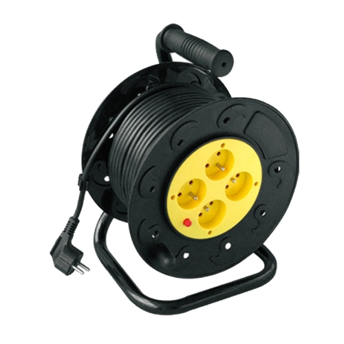 Outlet 4 Portable Electric Power Universal Plastic Extension Cord Reel