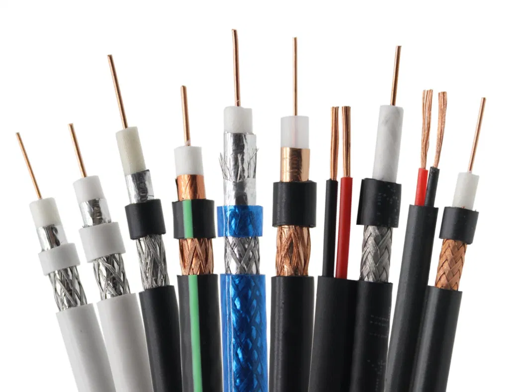 High Performance Low Loss 75 Ohm Rg Series RG6 Rg58 Rg 11 Coaxial Cable for CCTV Communication Cable