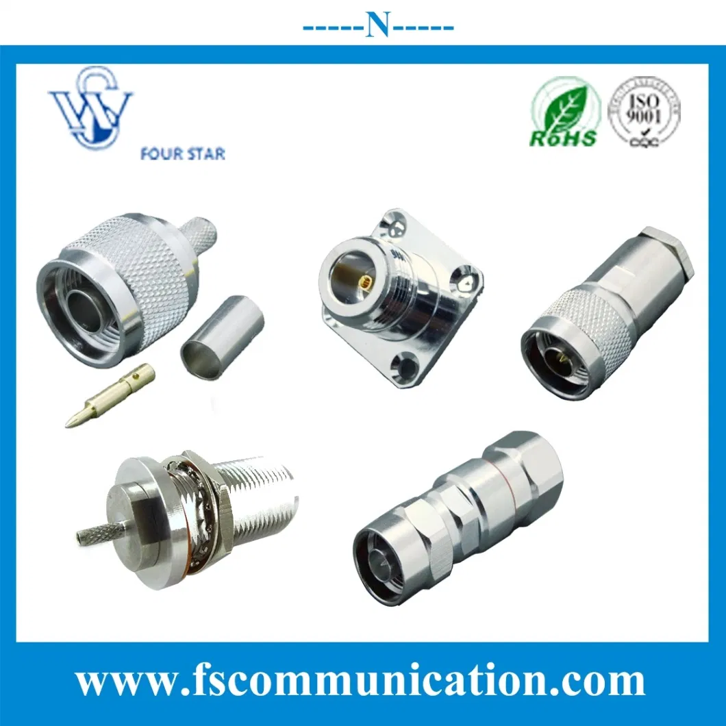 Electrical Waterproof China Low Pim RF Coaxial N Type Male Plug Cconnector to N Male Plug Right Angle Connector Adapter
