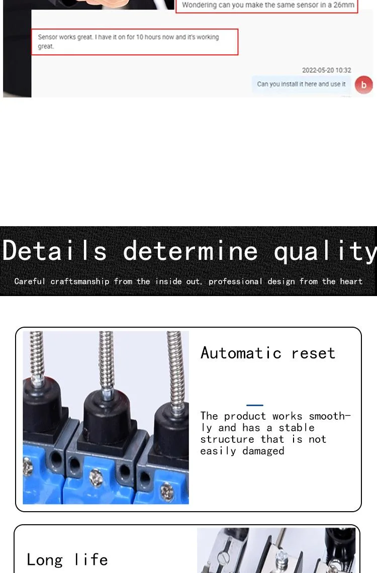 Roller Swing Arm Mechanical Type Stable Performance and Durable Limit Switch