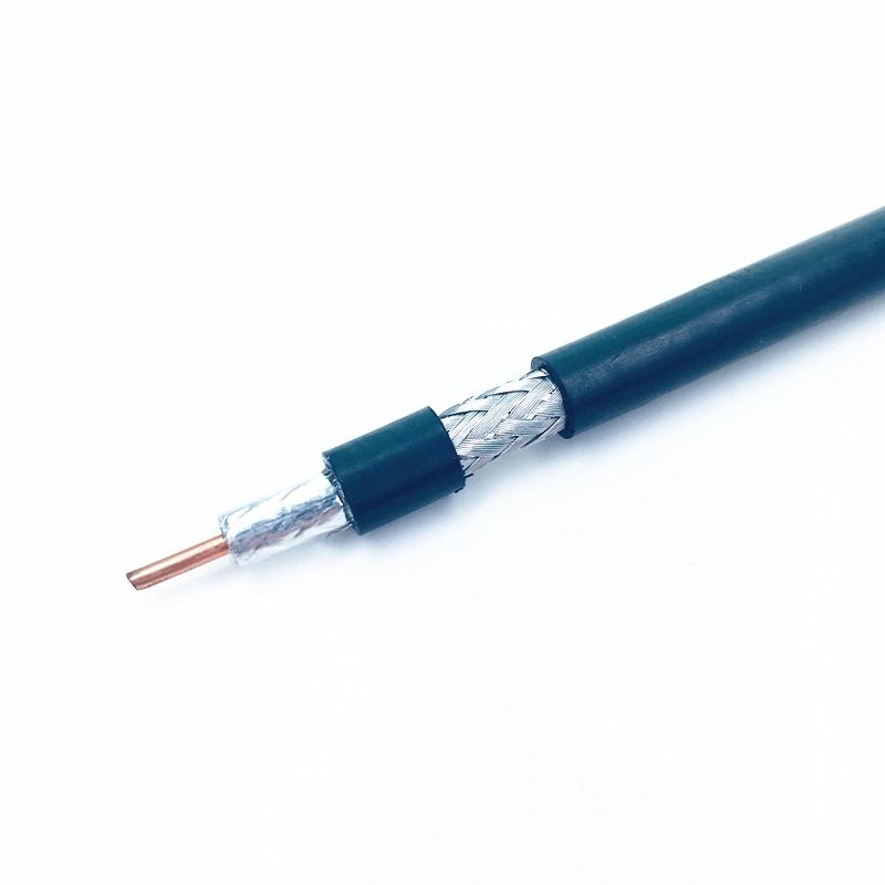 Low Loss LMR400 Coaxial Cable LMR-400 CCA Conductor Bonded Dual Al Foil + Tinned Copper Shield
