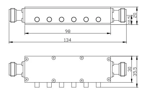 DC-4GHz 2W 5W 10W Pushbutton Step Attenuators RF Components