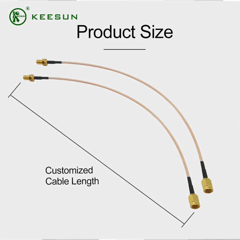 SMA Male to SMA Male Plug Connector Flexible Coaxial Cable Rg141/314cable