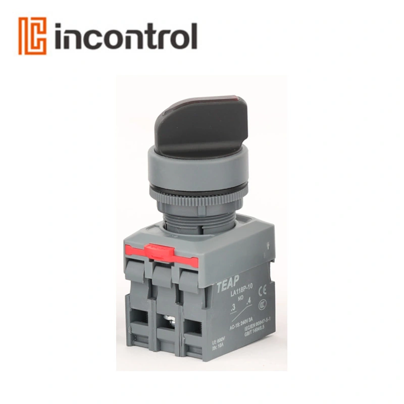 La118p Series Self Locking and Self Recovery Available Rotary Selector Push Button Switch 2no 2nc No+Nc