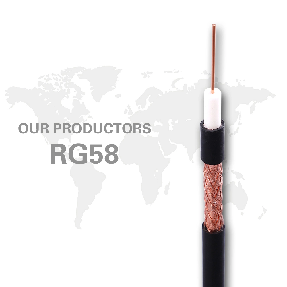 50ohm Solid PE Insulation Rg8 Rg174 Rg213 Rg214 Rg58 Coaxial Cable for Communication System
