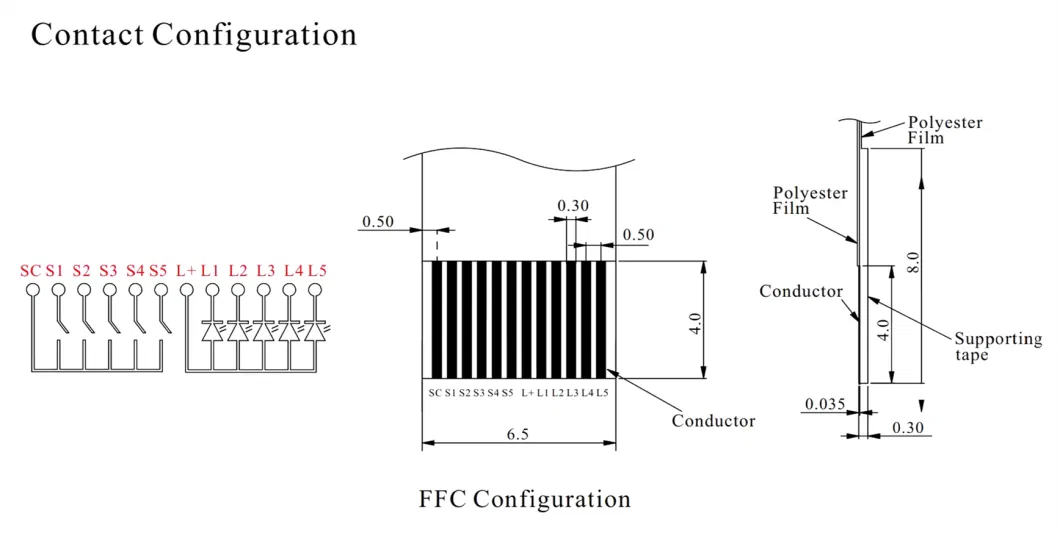 Five-Way Navigation Key Switch with Light