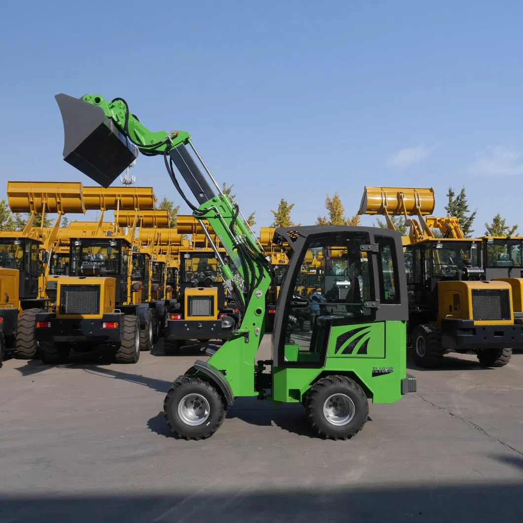 China Qingzhou Tl1000 0.8ton 800kg Mini Small Telescopic Front End Wheel Loader with Quick Change or Quick Coupling