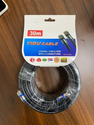 Satellite digitale audio/video a iniezione maschio-maschio tipo F. Cavo coassiale RG6
