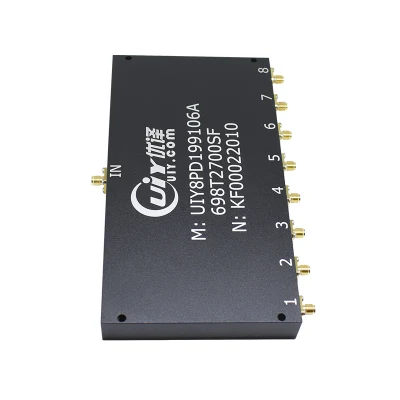 Banda UHF personalizzata 698~2700 MHz 1 ingresso 8 uscita RF 8 Sdoppiatore divisore di potenza a vie