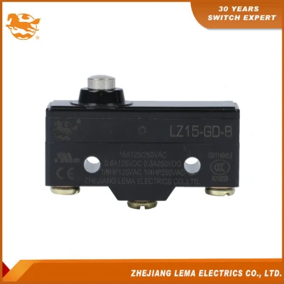  Microinterruttore meccanico a stantuffo corto Lz15-Gd-B approvato da Lema