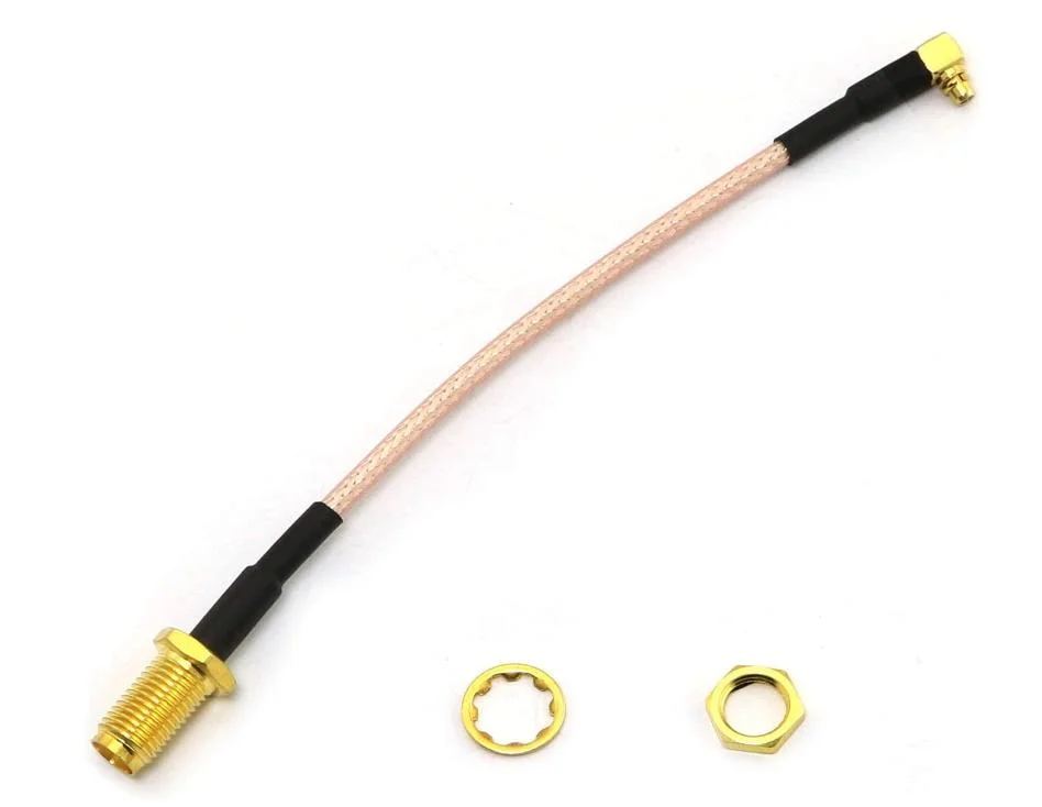 RF Coaxial Antenna RP SMA Straight Female to Right Angle MMCX Male Cable Assembly Connector /Rg316cable