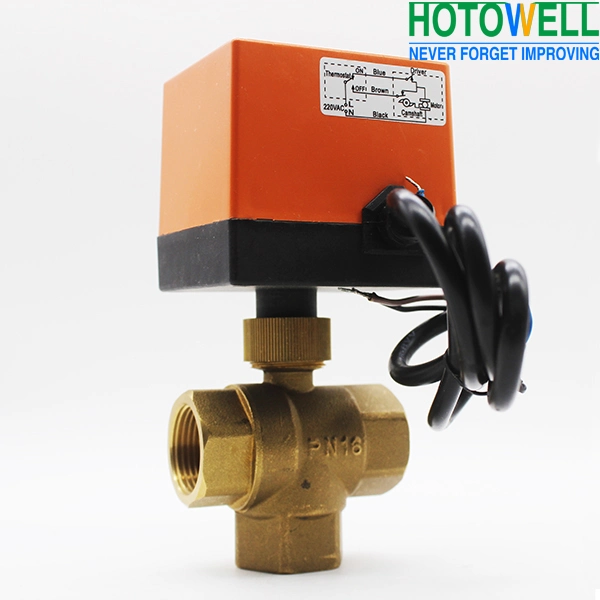 Spdt/Spst, 2/3way, 1/2-1.1.4&prime;&prime; Automatic 230V 24V AC DC Water Electric Brass Motorized Ball Valve