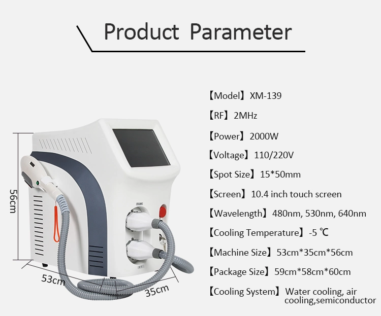 Factory Supplier 2 in 1 IPL Elight Hair Removal Machine Skin Rejuvenation RF Skin Care Beauty Machine