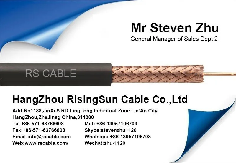 Mil-C-17 High Quality Rg213/U Low Loss 50ohm Coaxial Cable