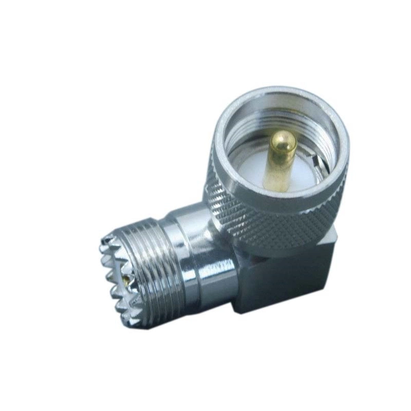 RF Coaxial UHF Male to UHF Female Right Angle Connector Adaptor