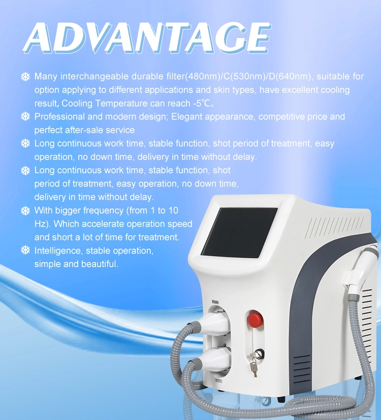 Factory Supplier 2 in 1 IPL Elight Hair Removal Machine Skin Rejuvenation RF Skin Care Beauty Machine