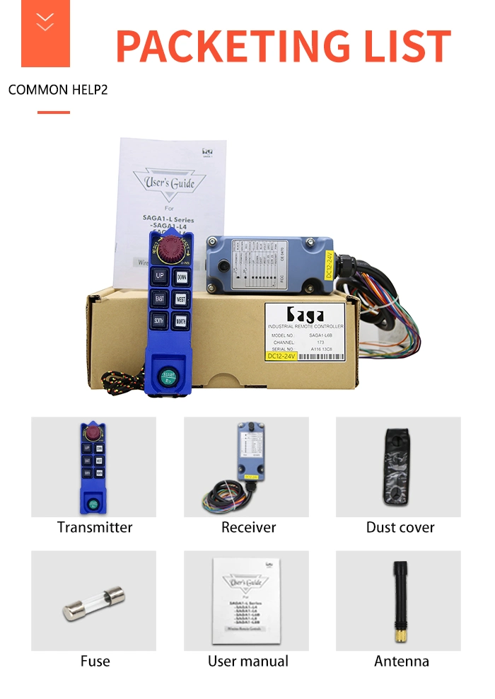 Saga1- L8b Industrial Hetronic Remote Control Case Limit Switch for Crane Concrete Pump