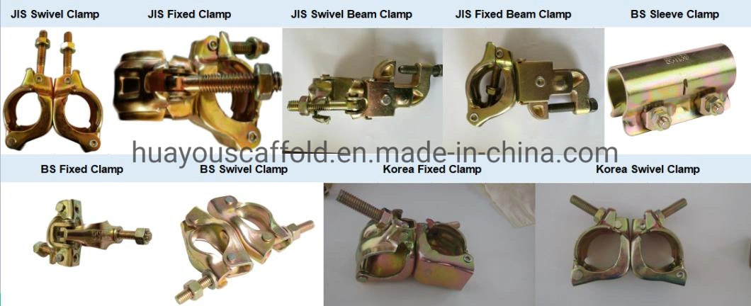 Pipe Fitting Formwork Quick Rebar Scaffolding Galvanized Steel Double Swivel Sleeve Clamp Directional Scaffold Coupler