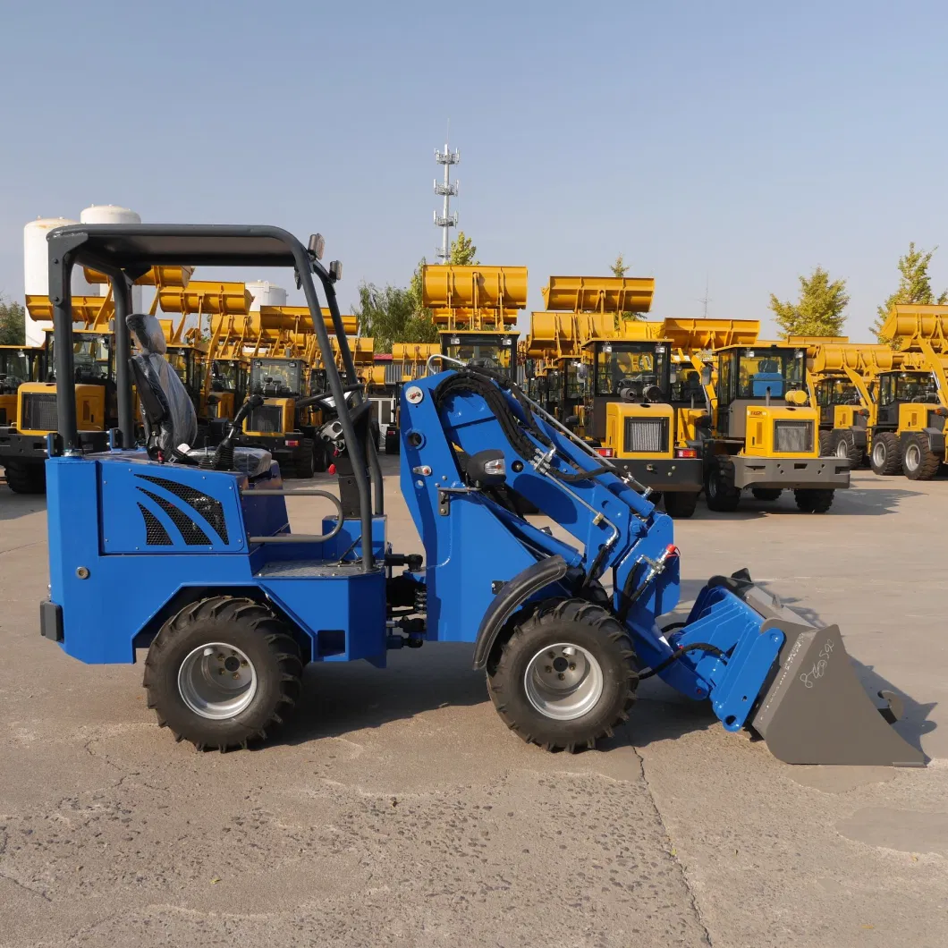 China Qingzhou Tl1000 0.8ton 800kg Mini Small Telescopic Front End Wheel Loader with Quick Change or Quick Coupling