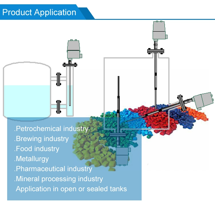 Sentec Srf500 High Temperature Resistance RF Admittance Level Transmitter Rod Type Insertion Level Gauge/Level Switch