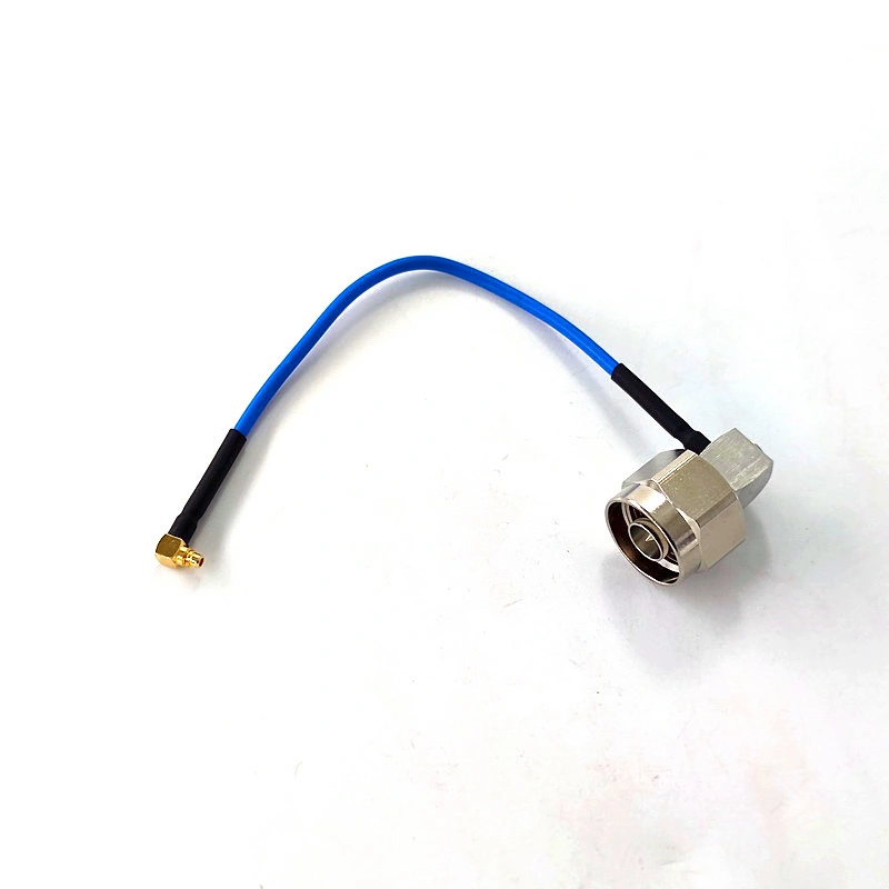 200mm Waterproof Antenna Semi-Flexible Rg405 RF Coaxial Jumper Cable Assembly with N Male Right Angle MMCX Male Right Angle Connectors Terminals