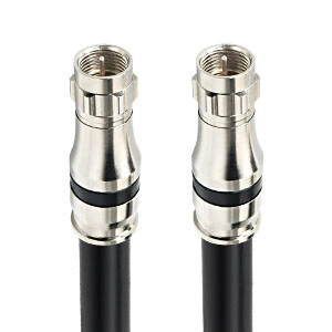Rg11 Coaxial Cable 3FT F Type Cable, Low Loss Rg11 Cable 3 Feet, 14AWG Rg11 Coax Cable 75ohm