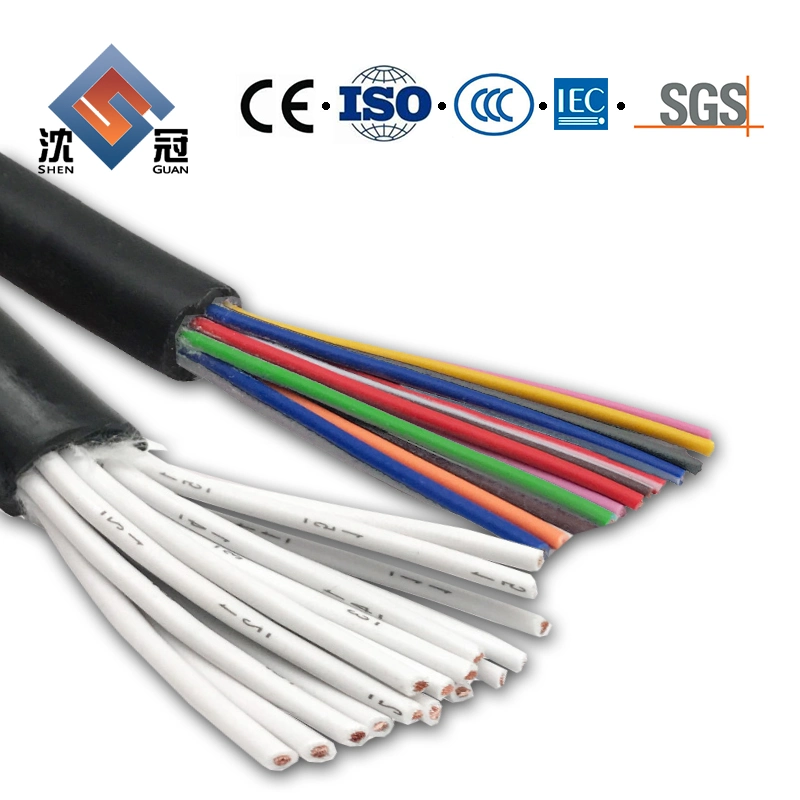 Shenguan Kvvr Flexible Multi-Core Control Cable Signal Wire Electric Cable UTP Cat5e CAT6 Computer Network Cables Signal Data Communication Coaxial