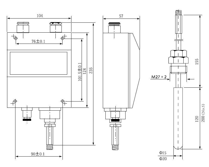 Wtzk-50-C Mechanical Type Temperature Switch