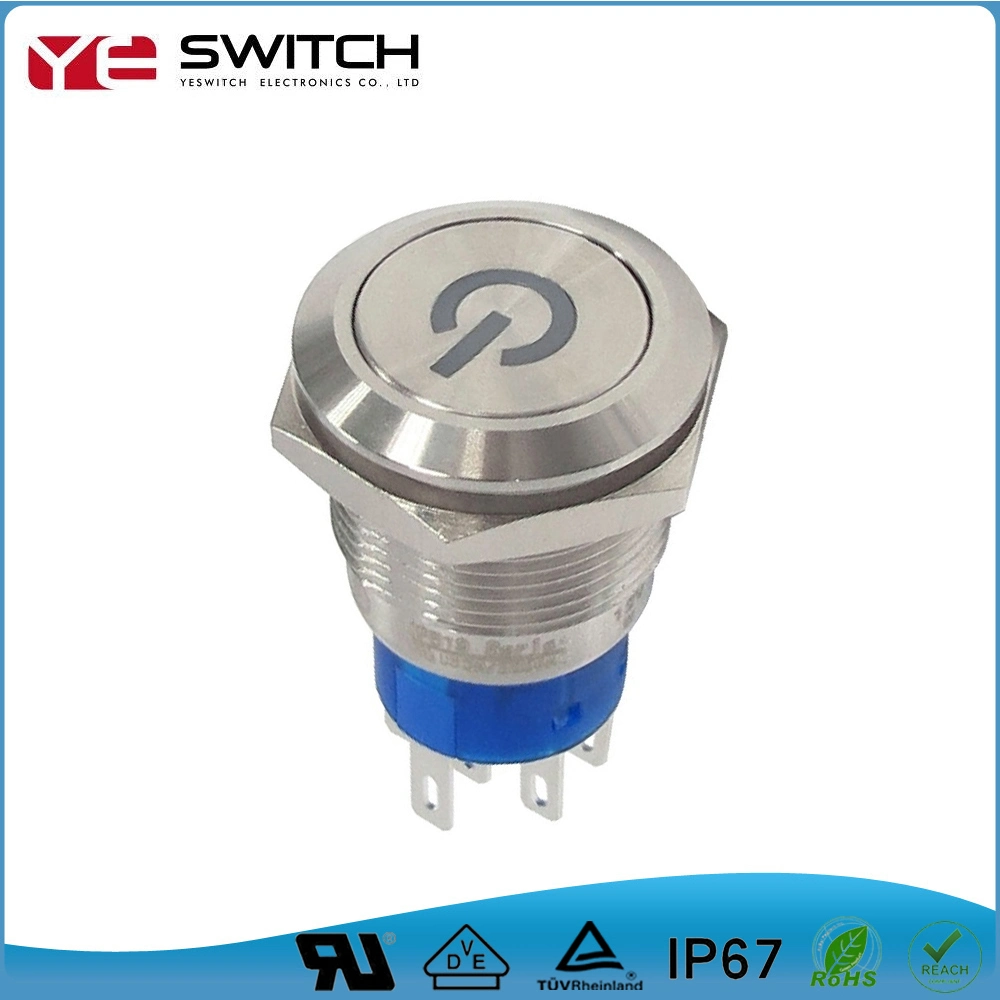 IP67 Waterproof Electronic LED Illuminated Toggle Rocker Push Button Micro Switch for Auto Parts Switch
