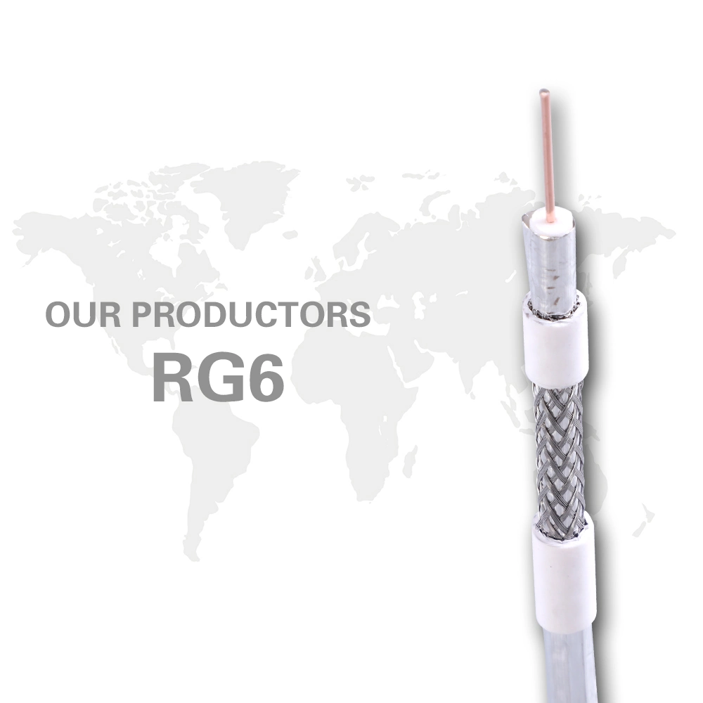 Rg59 Coaxial Cable with 2c/2*0.75mm2 Power 300m Reel for Integrated Audio-Visual Systems RG6