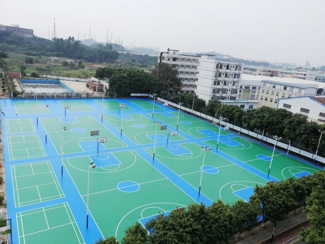 Does Not Change Yellow Colorful Badminton, Tennis, Baasketball, Volleyball Court Silicon PU Material