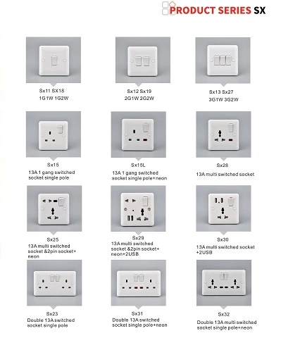 Decorative BS UK Bakelite Plate 1 Gang 1 Way Wall Light Switch