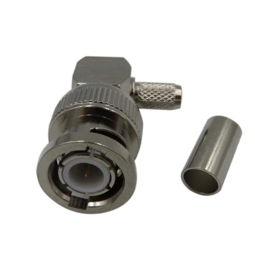 RF Coaxial BNC Male Right Angle Crimp Connector for Rg223 Cable