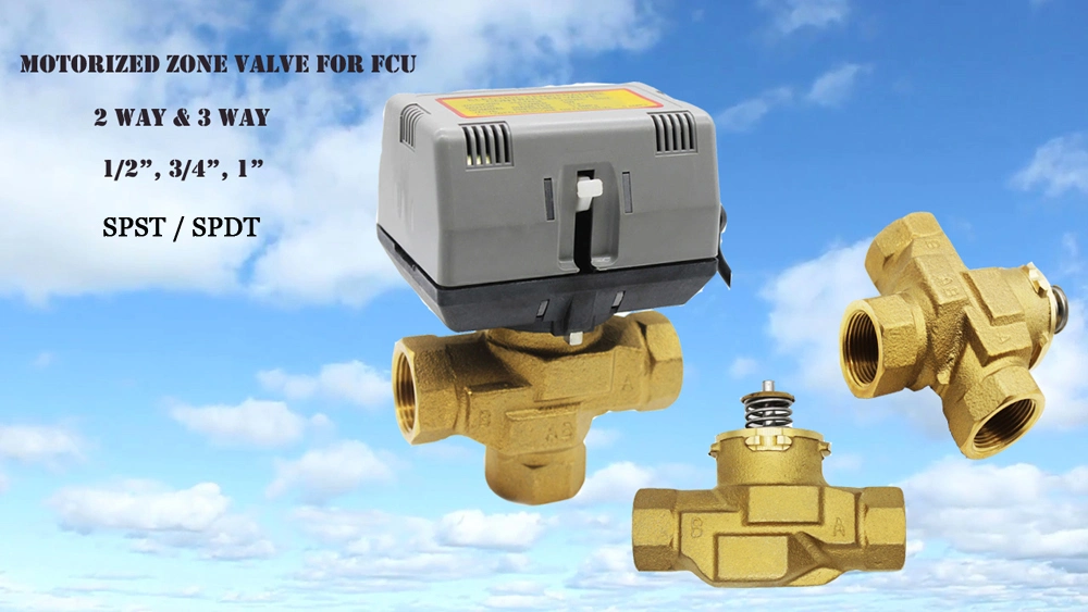 Fan Coil Unit Motorized Valve Spdt/ Spst Check Valve