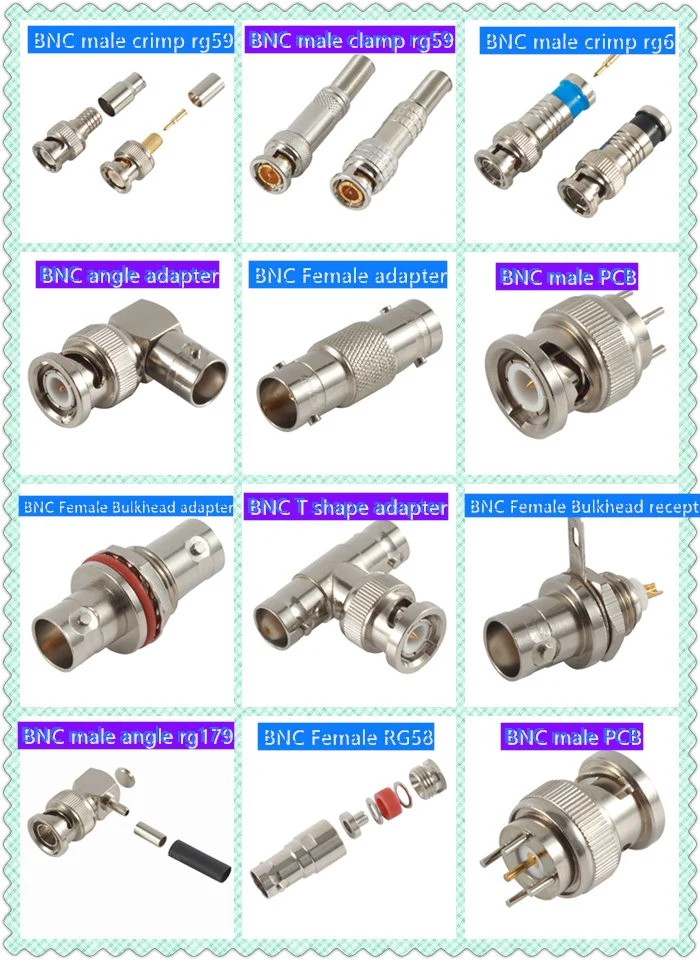 90 Degree Electrical Waterproof BNC Female Bulkhead Right Angle PCB Mount RF Coaxial Connector