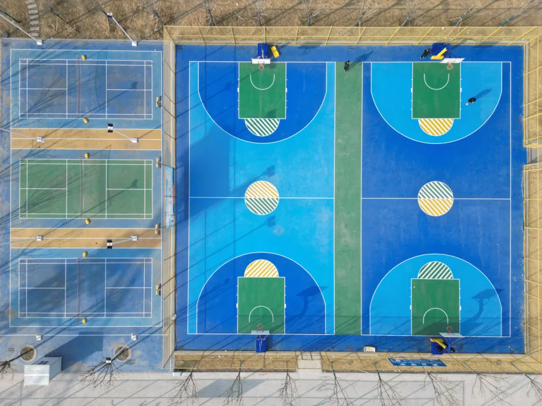 Does Not Change Yellow Silica PU Court Material for Sports Floor Material