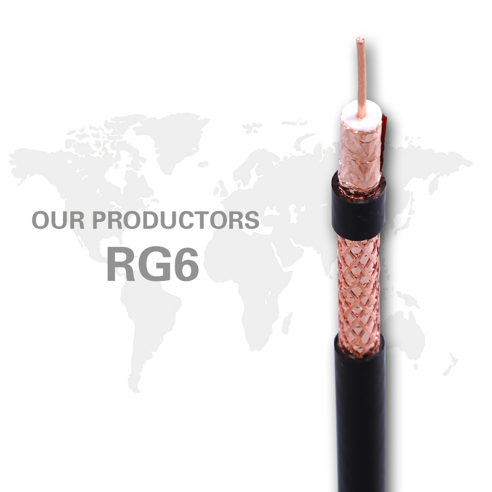 Rg59 Coaxial Cable with 2c/2*0.75mm2 Power 300m Reel for Integrated Audio-Visual Systems RG6