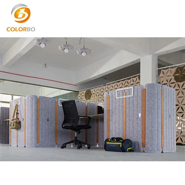 All Color Change Fireproof and Sound Absorption Polyester Fiber Material Office Workstation