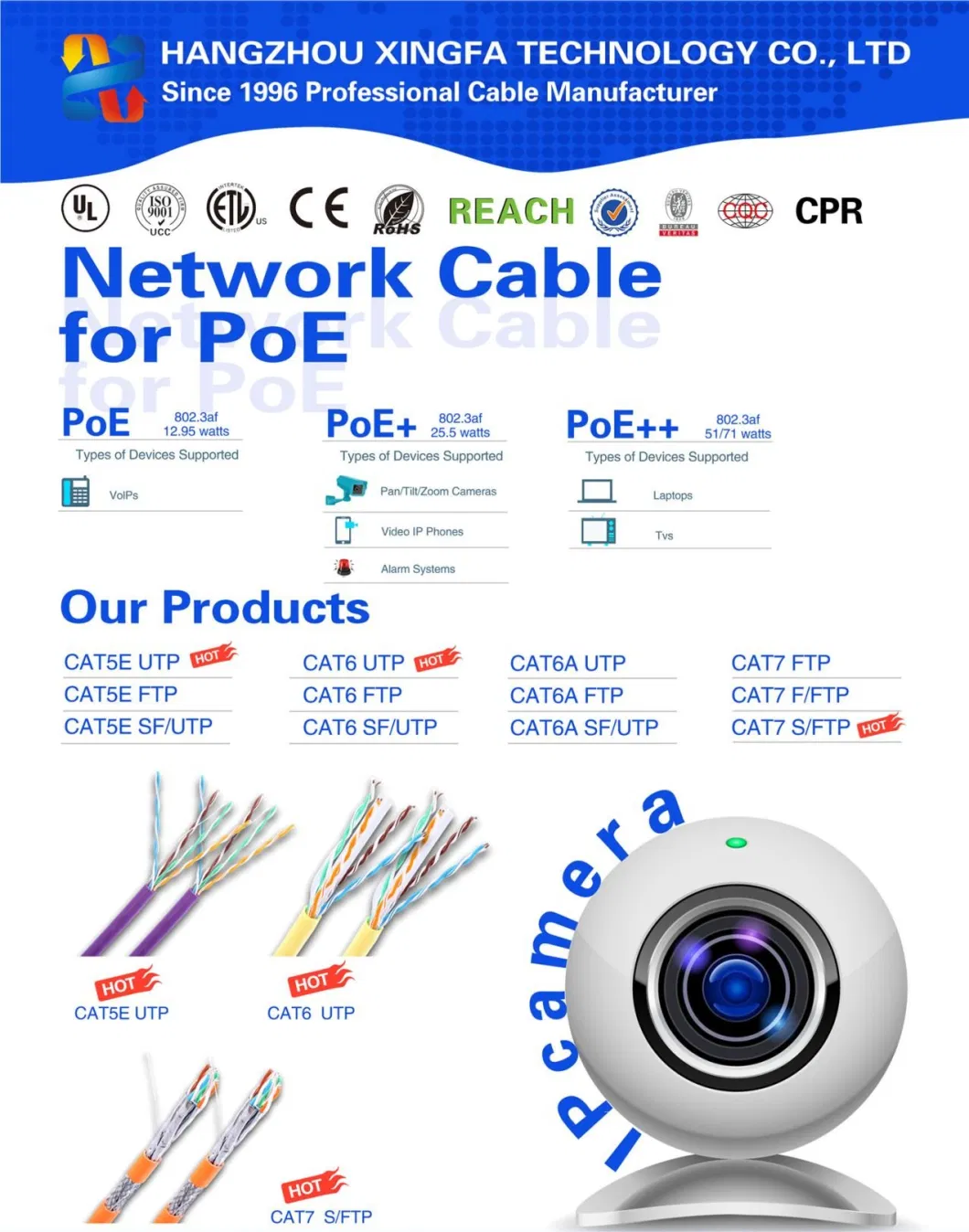 Coaxial Cable CCTV Cable Rg59 Cable with Power Rg58 RG6 CATV Cable