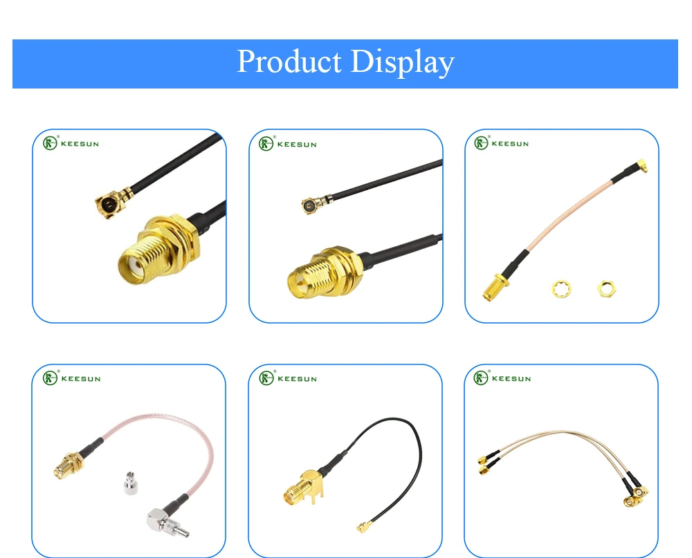 RF Coaxial Antenna RP SMA Straight Female to Right Angle MMCX Male Cable Assembly Connector /Rg316cable