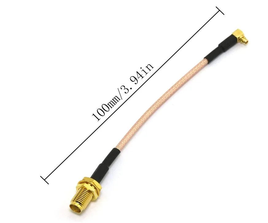 RF Coaxial Antenna RP SMA Straight Female to Right Angle MMCX Male Cable Assembly Connector /Rg316cable