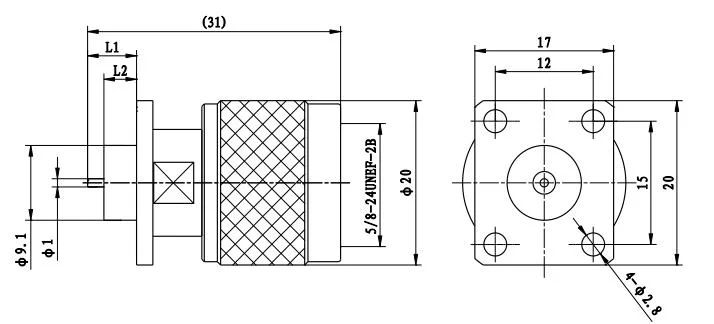 N-Jfd3 Microstrip Type RF Connector Adapter Cable Assembly