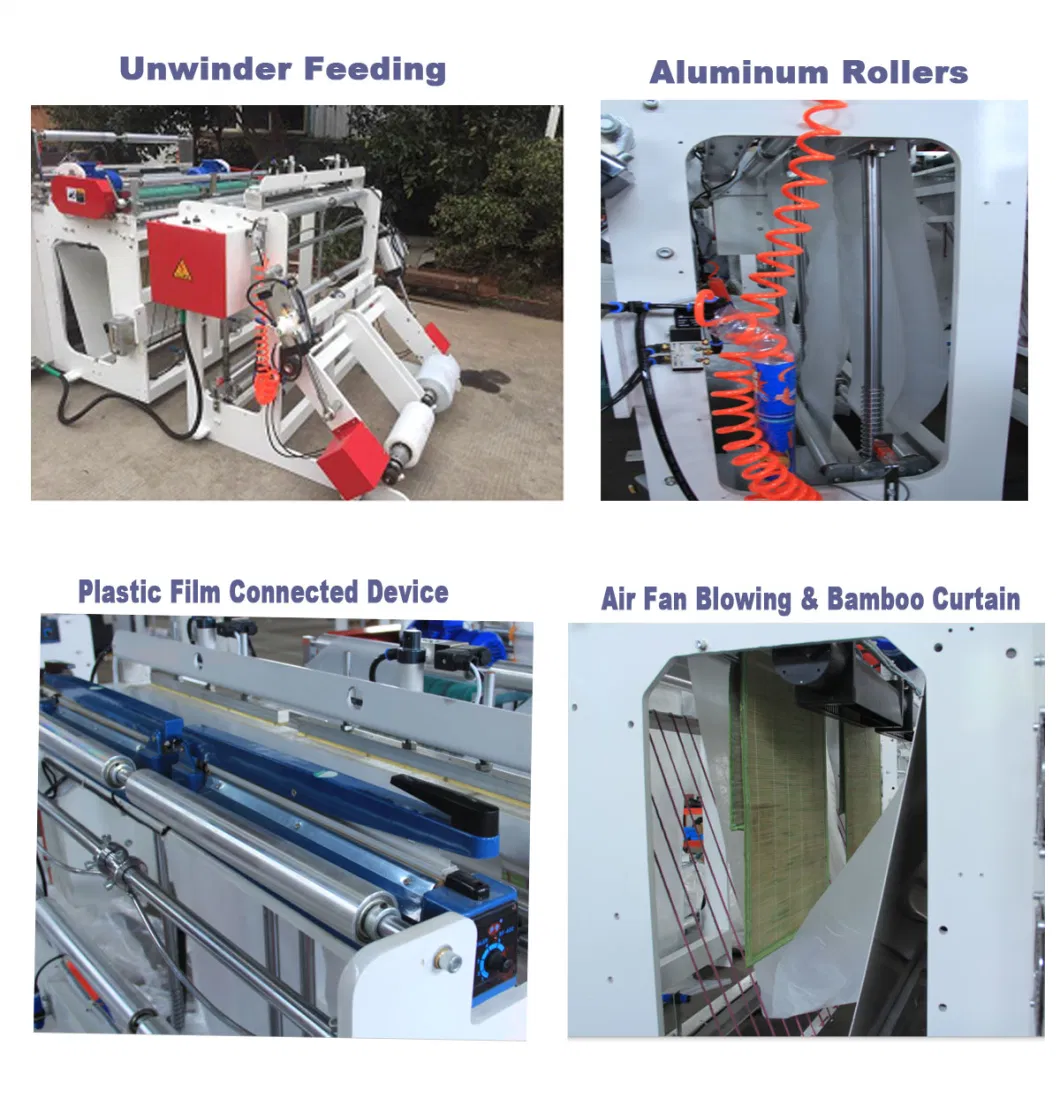 Vegetable and Biodegradable Plastic One Line Full Automatic High Speed Automatic Film-Break and Core-Change Bag Making Machine with Core