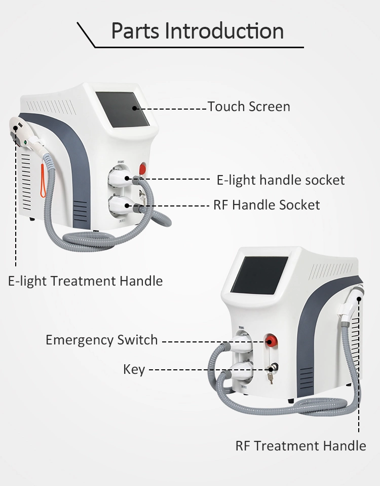 Factory Supplier 2 in 1 IPL Elight Hair Removal Machine Skin Rejuvenation RF Skin Care Beauty Machine