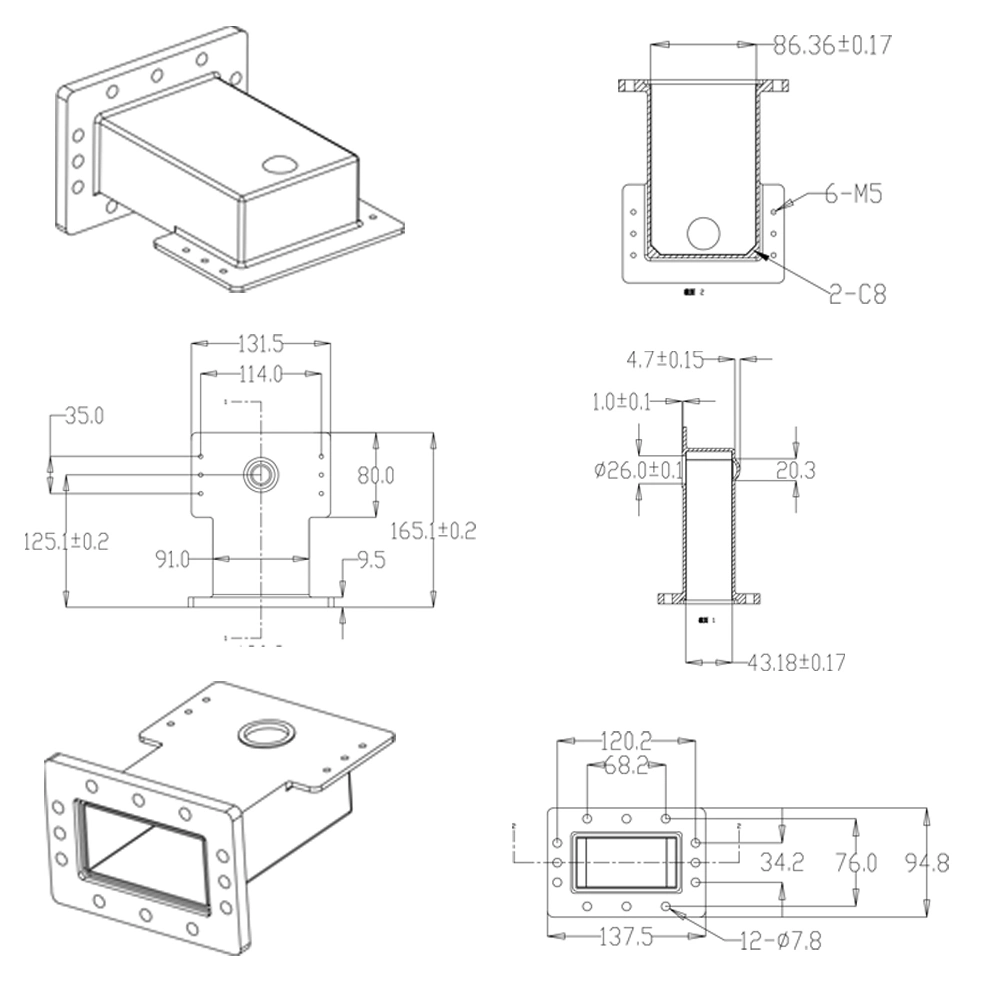 2.17-3.3GHz Waveguide Rectangular Waveguide for High Power Microwave Magnetron